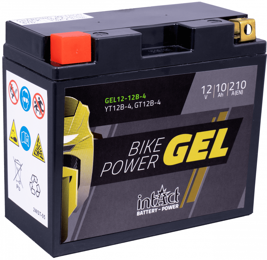 12 V – 10 Ah – C20 – 210 A – 150 x 69 x 130 mm – 1 Intact Bike Power Gel – Gel12 – 12 B – 4