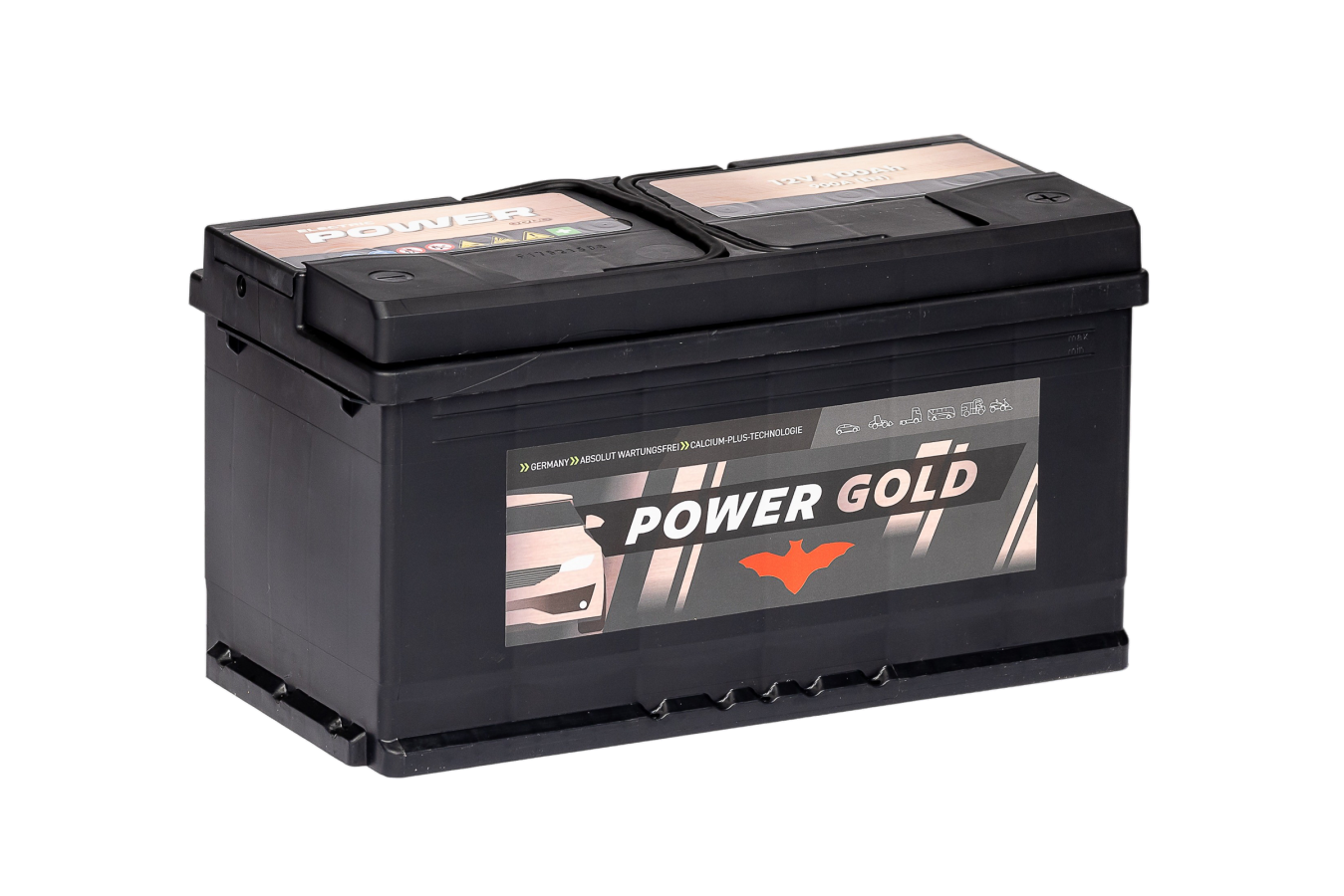 12 V – 100 Ah – C20 – 920 A – EN – 353 x 175 x 190 mm – 0powergold – powergold100