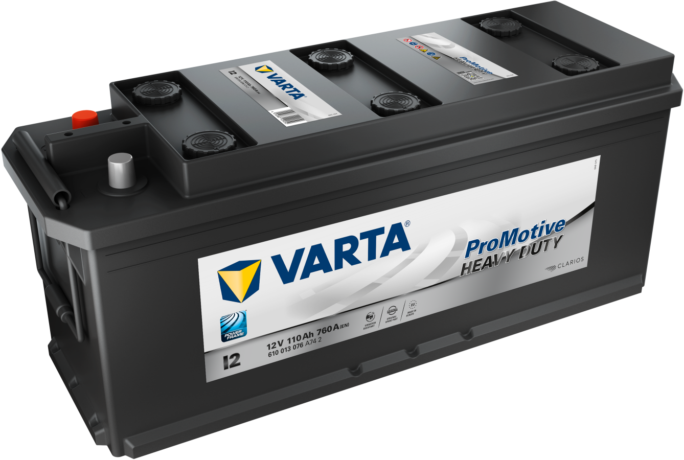 12 V – 110 Ah – C20 – 760 A – EN – 514 x 175 x 210 mm – 3 Varta – Promotive HD V610013076 – I2