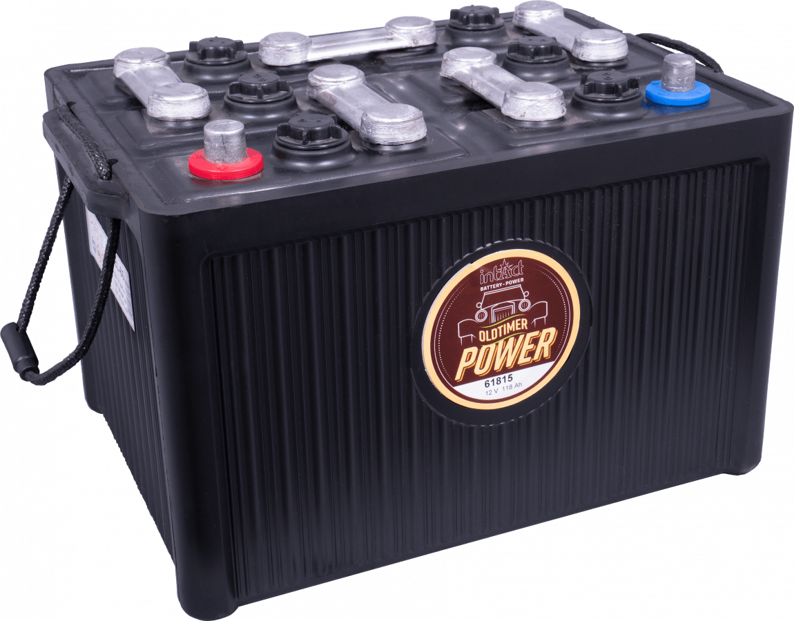 12 V – 118 Ah – C20 – 530 A – 355 x 253 x 218 mm – 1 intakt – Oldtimer-Power – 61815