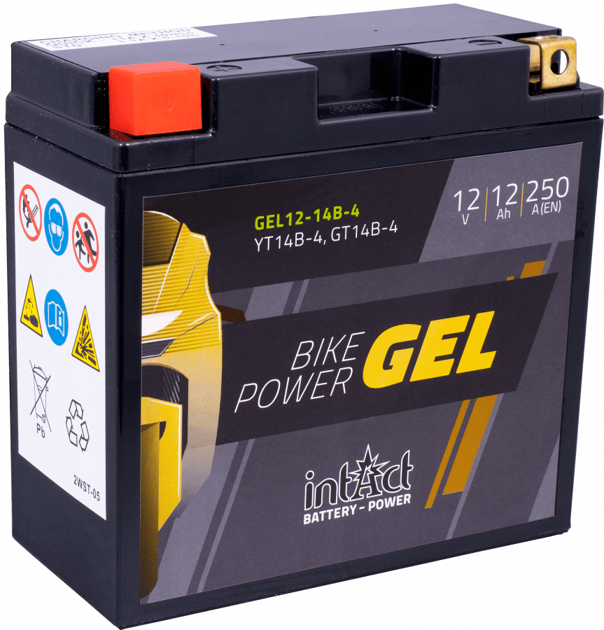 12 V – 12 Ah – C20 – 250 A – 150 x 69 x 145 mm – 1 Intact Bike Power Gel – Gel12-14B-4