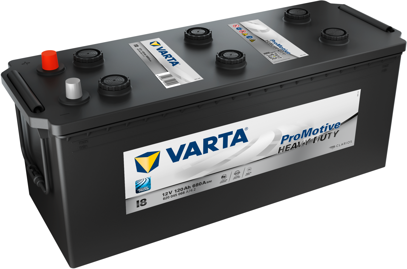 12 V – 120 Ah – C20 – 680 A – EN – 513 x 189 x 223 mm – 3 Varta – Promotive HD V620045068 – I8