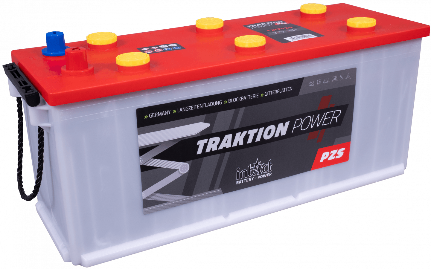 12 V – 125 Ah – C5 – 167 Ah – C20 – 510 x 175 x 225 mm – 4 intakt – Traktion – PZS-12TP125