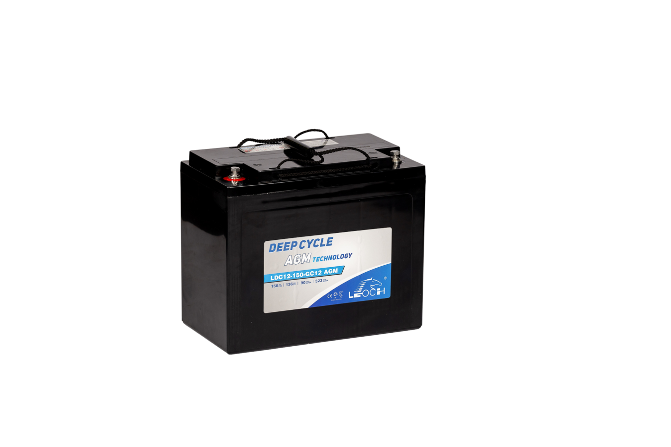 12 V – 150 Ah – C20 – 143 Ah – C10 – 327 x 180 x 274 – 1 Leoch – Deepcycle-Power – LDC12-150