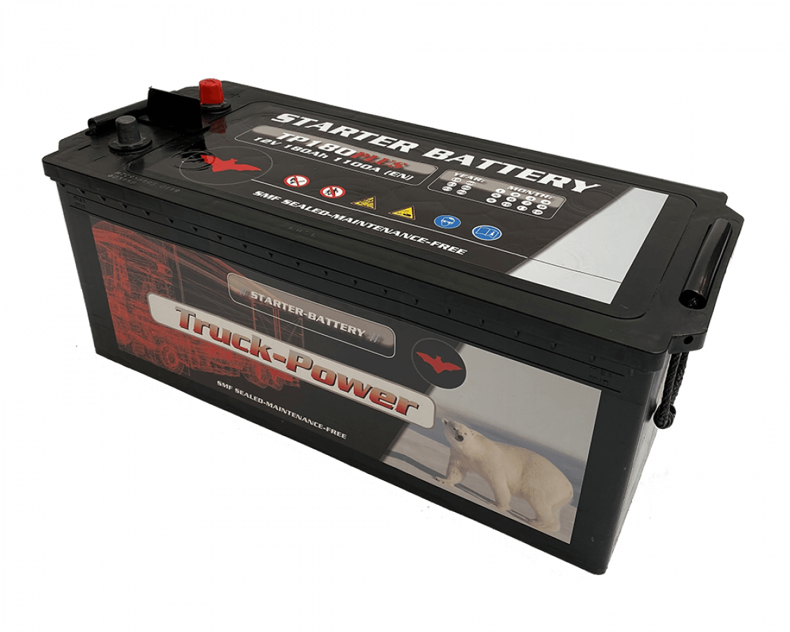 12 V – 180 Ah – 1100 A – 513 x 223 x 223 mm – 3 Truck Power TP180plus