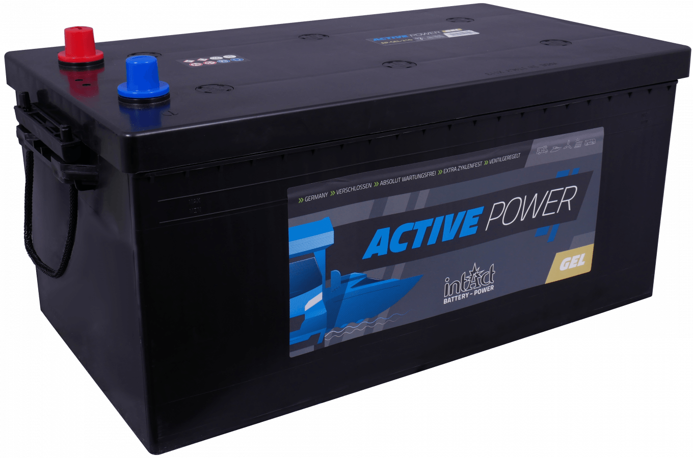 12 V – 180 Ah – C5 – 210 Ah – C20 – 235 Ah – C100 – 518 x 273 x 242 mm – 3 – intakt – aktiv – Pow – AP – Gel – 210