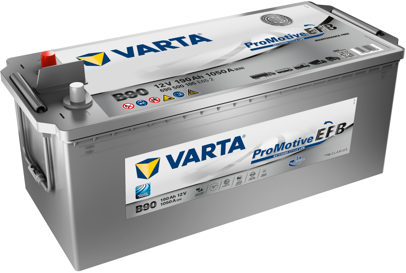 12 V – 190 Ah – 1050 A – 513 x 223 x 223 mm – 3 Promotive FB – V690500105 – B90