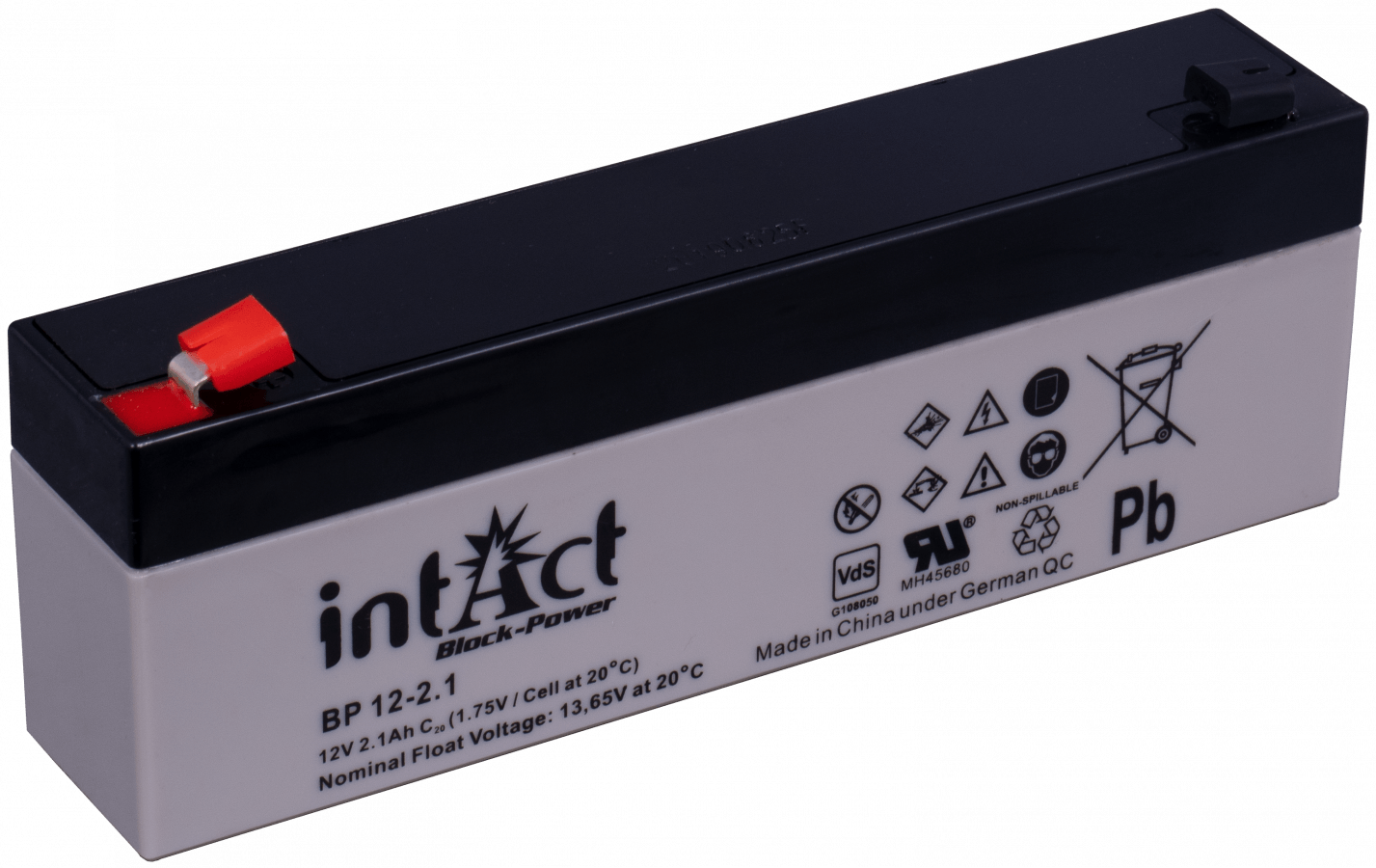 12 V, 2 Ah, C20, 178 x 35 x 64 mm, 1 intakt, Block-Power, BP12-2-1