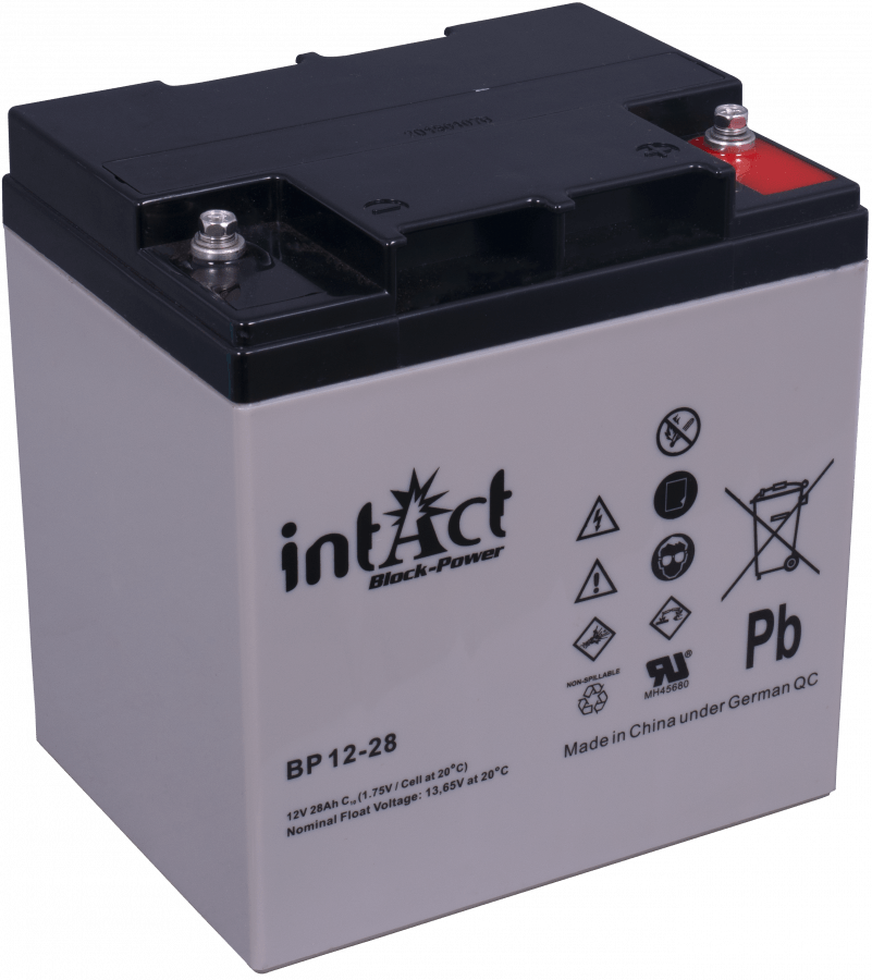 12 V – 28 Ah – C10 – 166 x 125 x 175 mm – 0 – Intact Block Power BP12-28