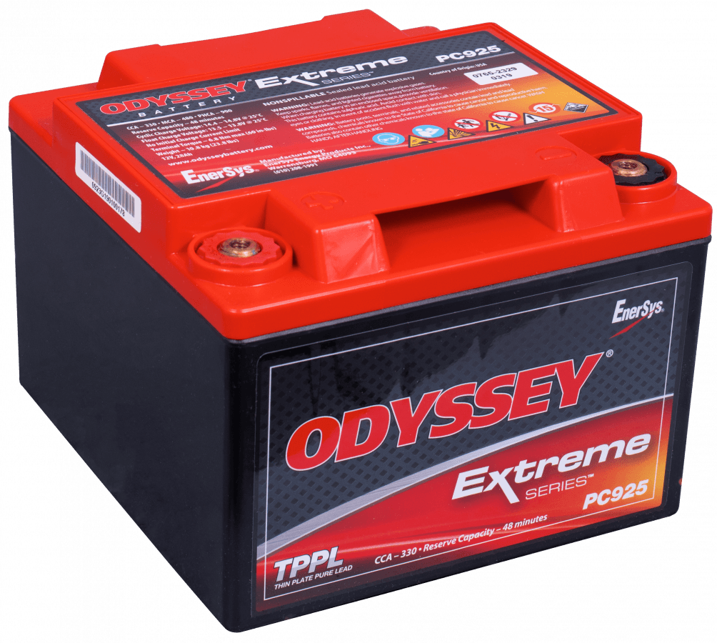 12 V, 28 Ah, C20, 330 A, CCA 165 x 174 x 128 mm, 0 Odyssey Bike PC925