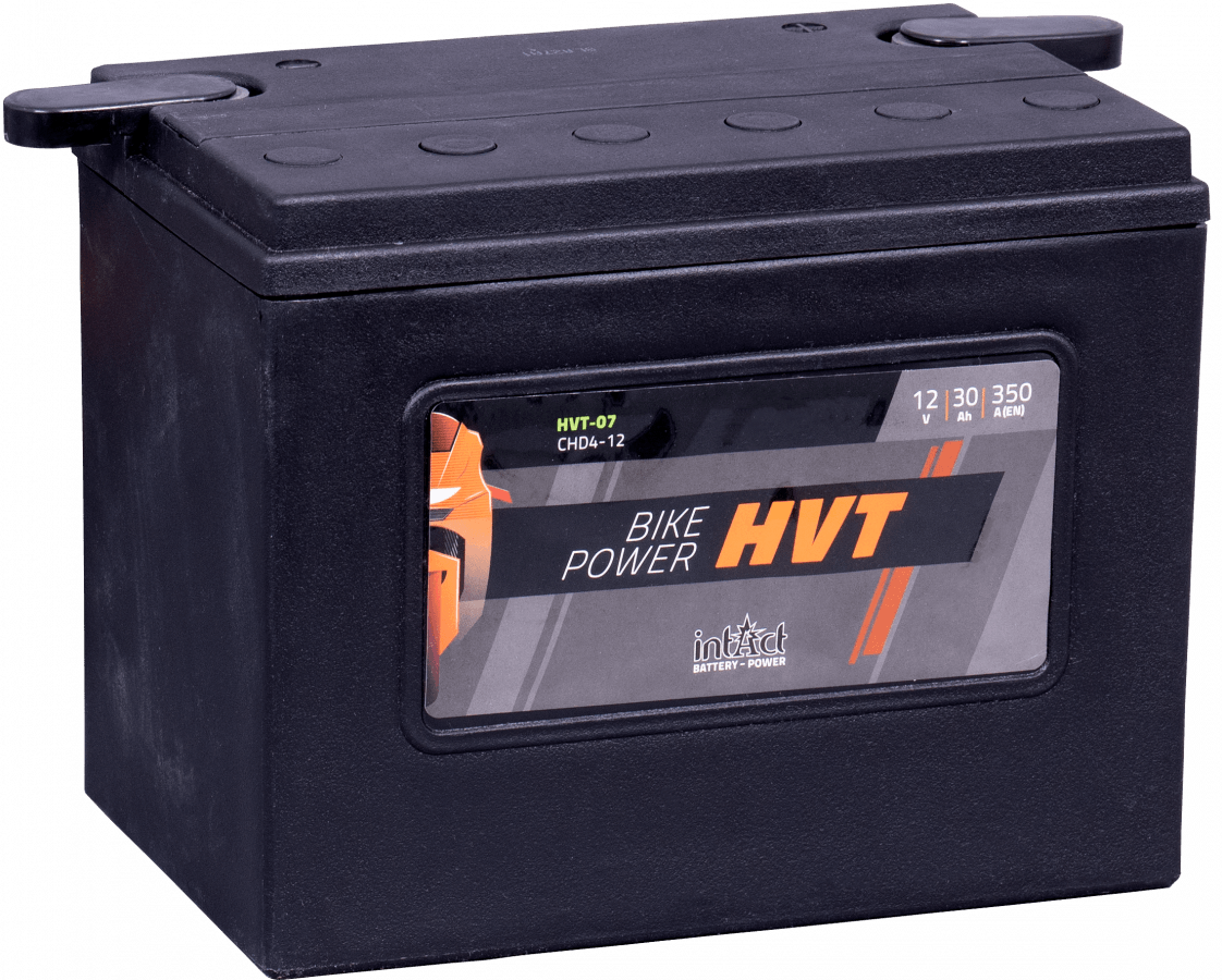 12 V, 28 Ah, C20, 350 A, 205 x 130 x 165 mm, 1 intakt, Bike Power, HVT, HVT-07