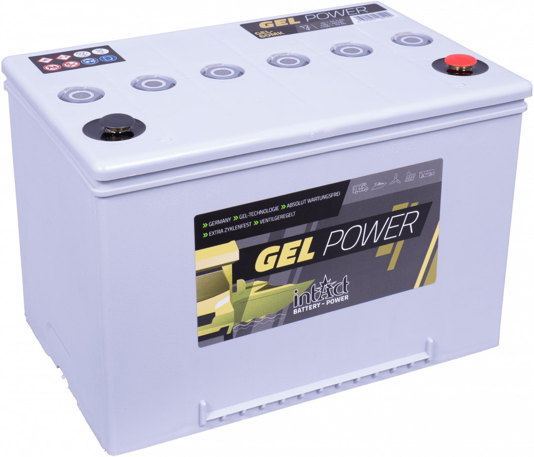 12 V – 47 – 4 Ah – C5 – 60 Ah – C20 – 70 Ah – C100 – 259 x 166 x 178 mm – 0 intakt – Gel – Power Gel – 60 mk