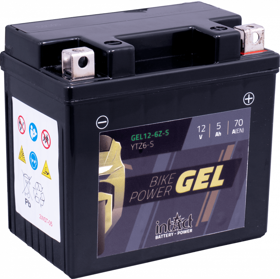 12 V, 5 Ah, C20-70-A, 113 x 70 x 105 mm, 0 Intact Bike Power Gel, Gel12-6ZS