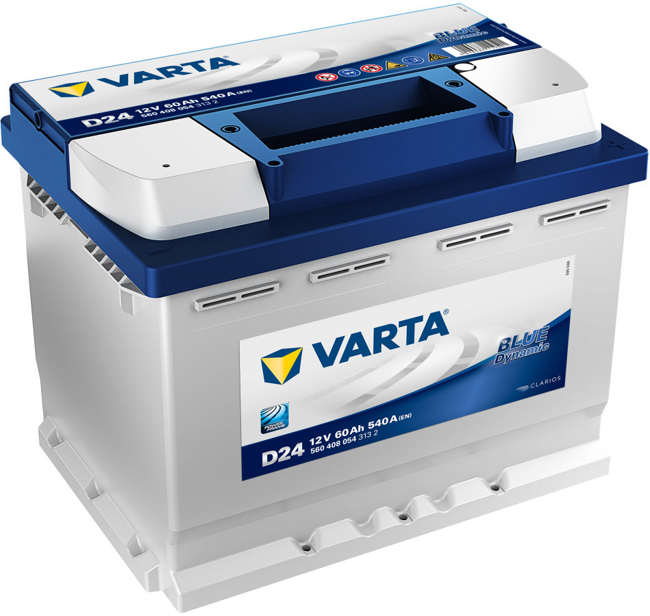 12 V – 60 Ah – C20 – 540 A – 242 x 175 x 190 mm – 0 Varta – Blue Dynamic – V560408054 – D24
