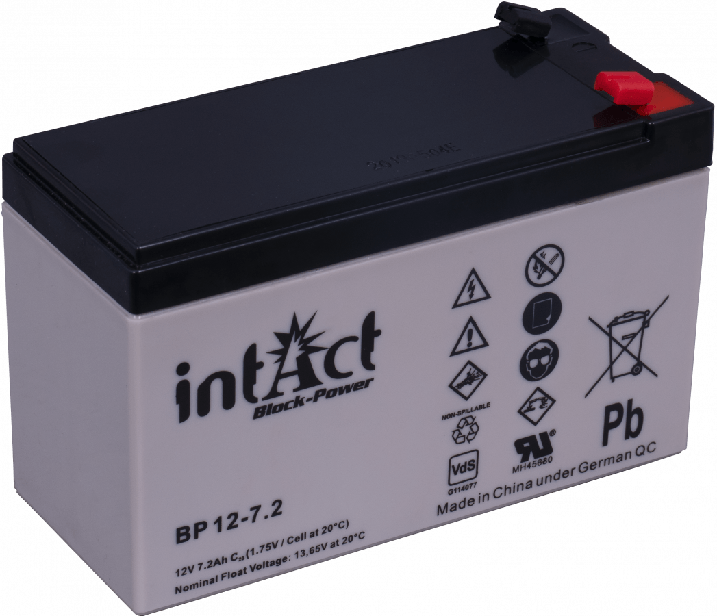 12 V, 7,2 Ah, C20, 151 x 65 x 98 mm, 0 Intact Block Power BP12-7-2