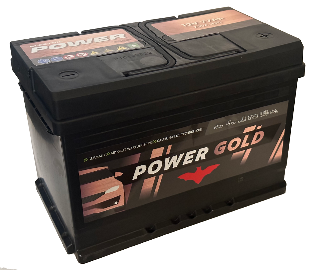 12 V – 77 Ah – C20 – 730 A – 278 x 175 x 190 mm – 0 Powergold – Powergold77