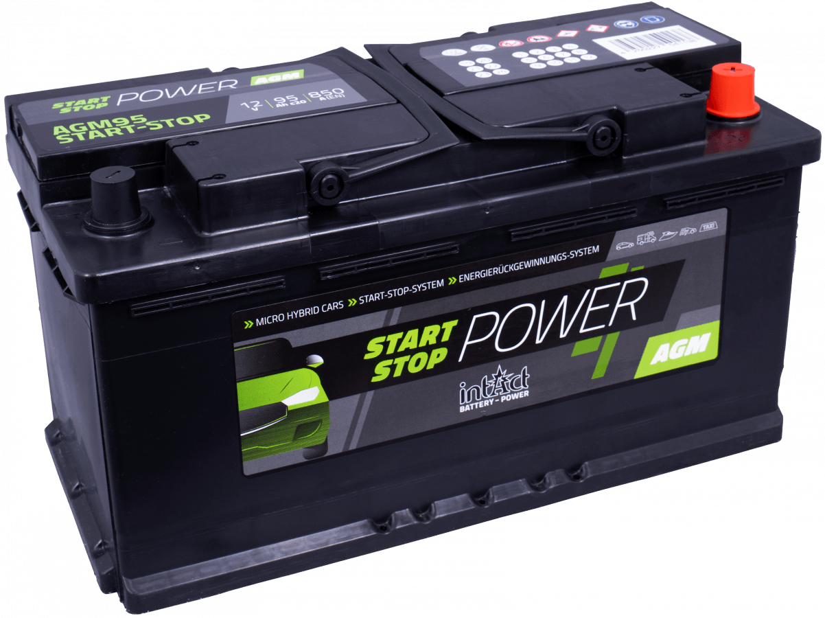 12 V – 95 Ah – C20 – 850 A – 353 x 175 x 190 mm – 0 intakt – Start-Stopp-Power – AGM95SS