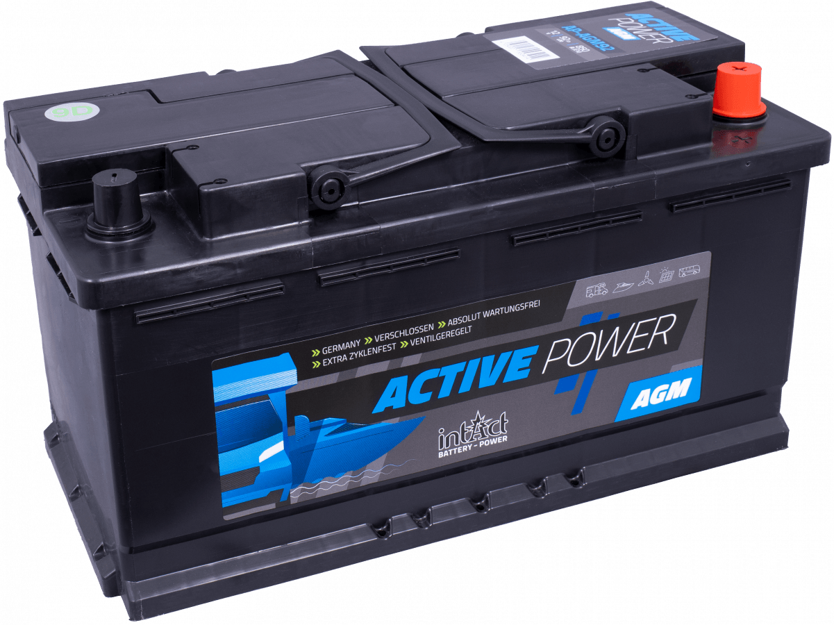 12 V – 92 Ah – C20 – 850 A – 353 x 175 x 190 mm – 0 intakt – Active Power AGM AP AGM92