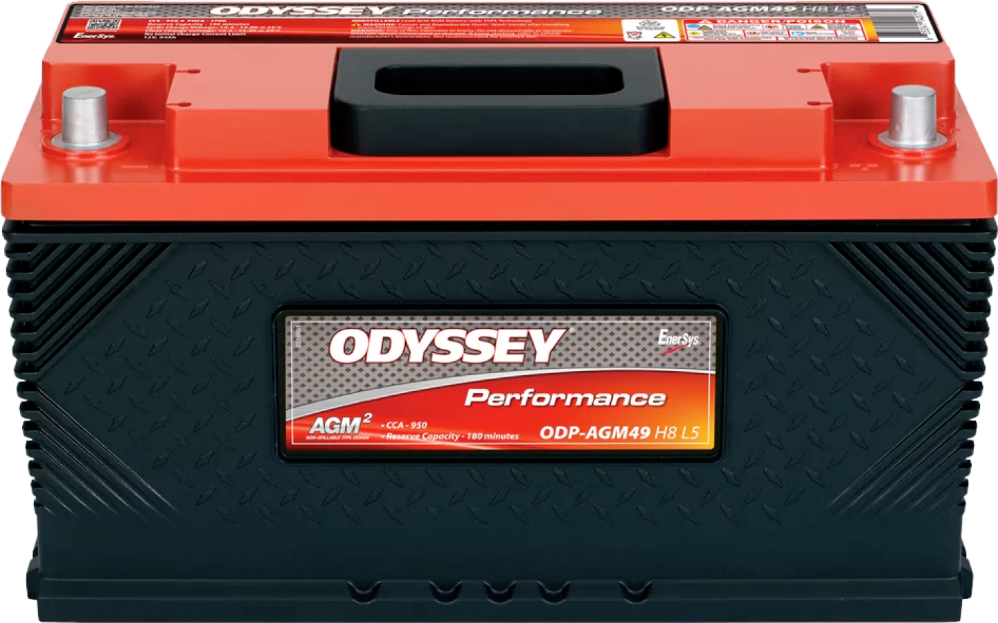 12 V – 95 Ah – C20 – 770 A – CCA – 353 x 175 x 190 mm – 0 – Odyssey Extreme ODP AGM49