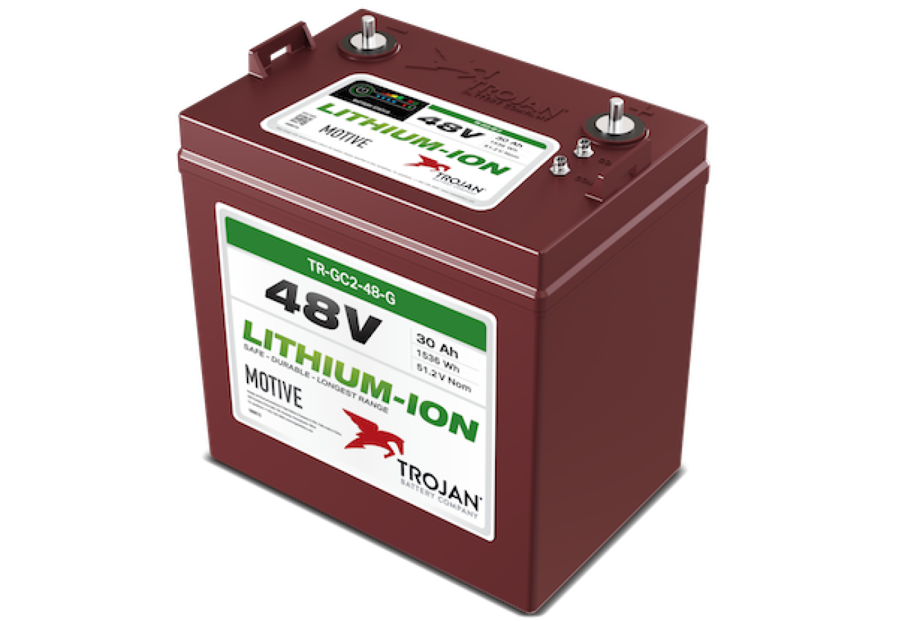 51-2V-30Ah-Lithium-264x180x278mm-1Trojan-Deep-Cycle-GC2-48Lithium