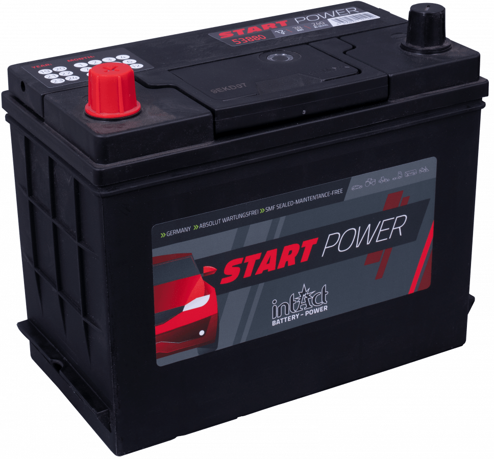 12 V, 38 Ah, C20, 240 A, 242 x 130 x 200 mm, 1 intakt, Startleistung 53890