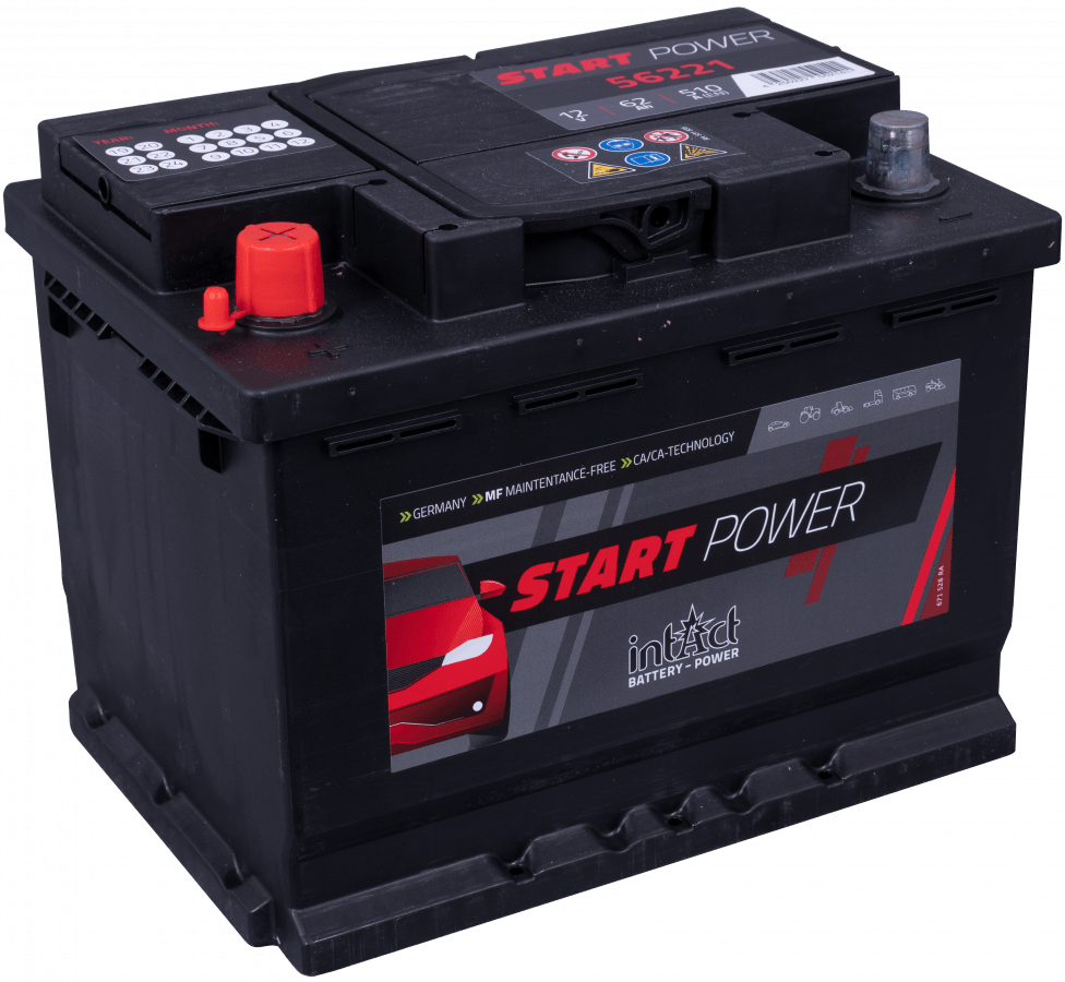 12 V – 62 Ah – C20 – 510 A – 246 x 175 x 190 mm – 1 intakt – Startleistung – 56221