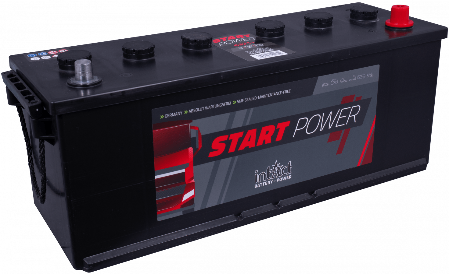 12 V – 132 Ah – C20 – 950 A – EN – 508 x 175 x 205 mm – 0 intakt – Startleistung – 63211