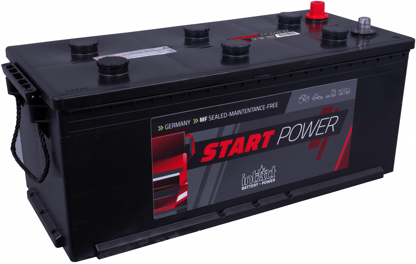 12 V – 160 Ah – C20 – 1050 A – 509 x 216 x 225 mm – 4 intakt – Startleistung – 66089