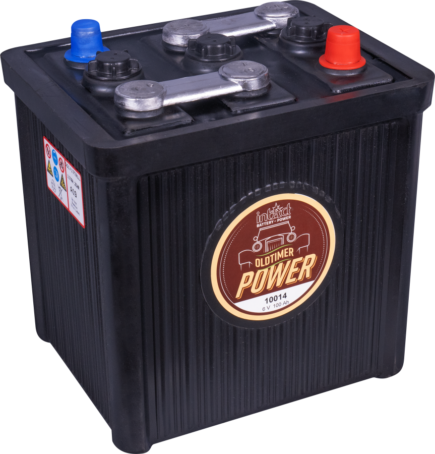 6 V – 100 Ah – C20 – 520 A – 225 x 173 x 235 mm – 0 intakt – Oldtimer-Power – 10014