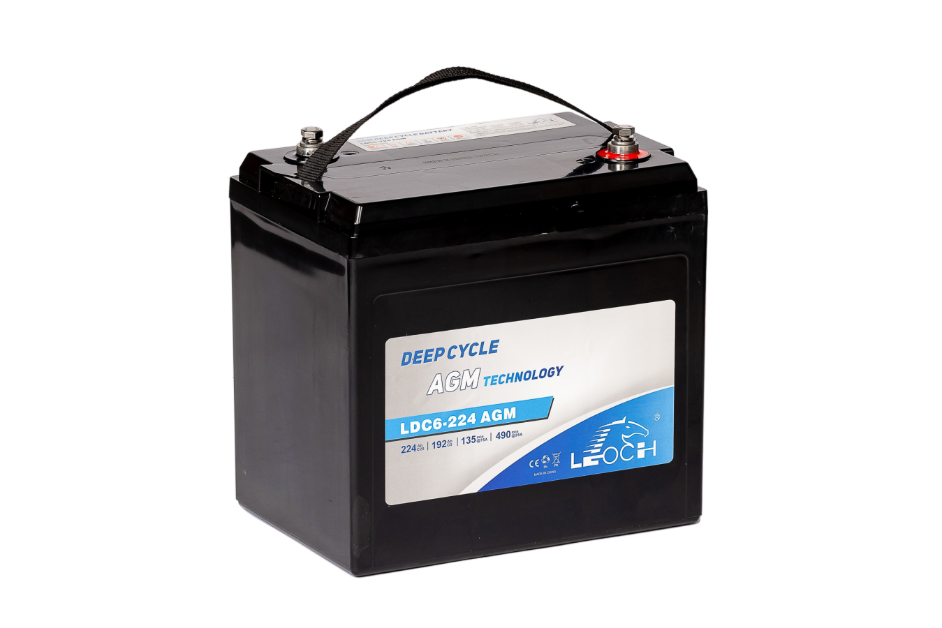 6 V-192 Ah-C5-210 Ah-C10-224 Ah-C20-260 x 180 x 247 mm-1Leoch-Deep-Cycle-Power-LDC6-224