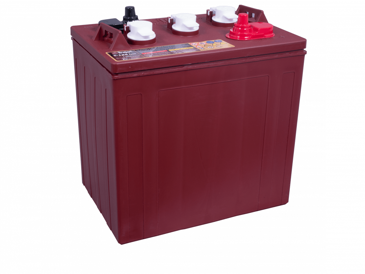 6 V – 195 Ah – C5 – 240 Ah – C20 – 266 Ah – C100 – 262 x 181 x 281 mm – 0 – Trojan Deep Cycle T125plus
