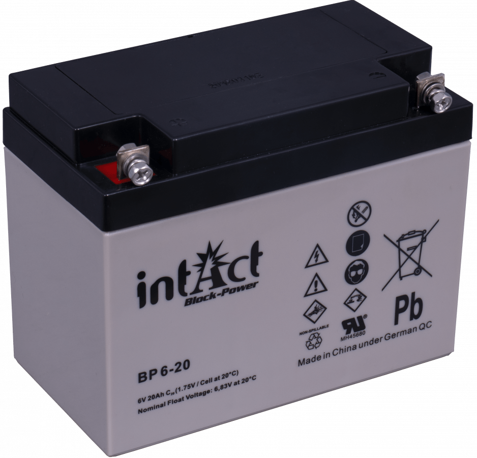 6 V-20 Ah-C20-157 x 83 x 125 mm-1 intakt-Block-Power-BP6-20