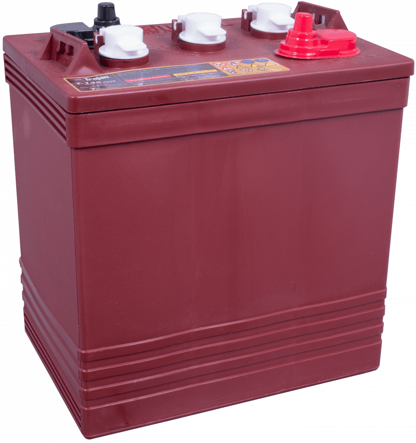 6 V – 215 Ah – C5 – 260 Ah – C20 – 287 Ah – C100 – 262 x 181 x 302 mm – 0 Trojan Deep Cycle T145plus