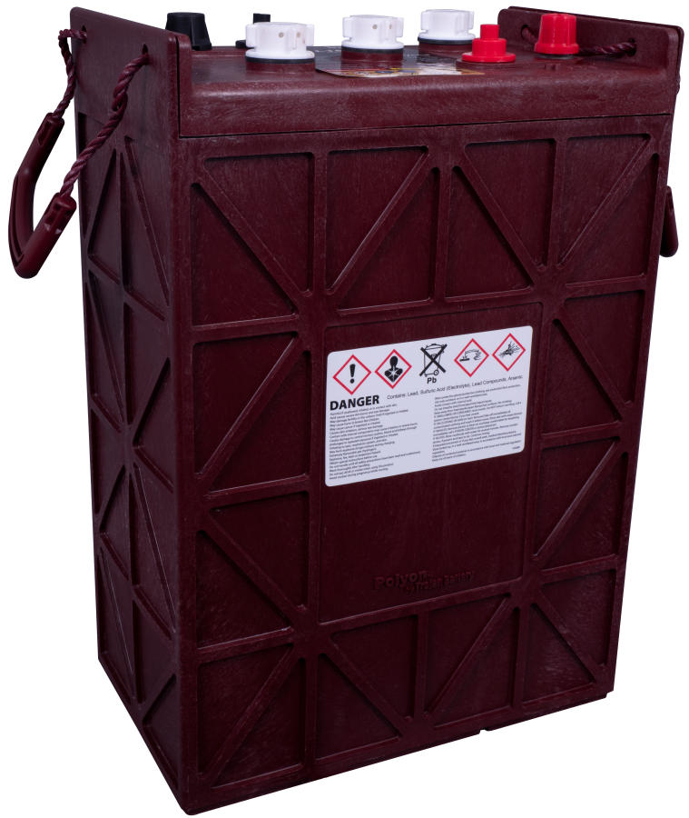 6 V – 357 Ah – C5 – 435 Ah – C20 – 483 Ah – C100 – 296 x 176 x 425 mm – 0 Trojan – Deep Cycle – L16H – AC