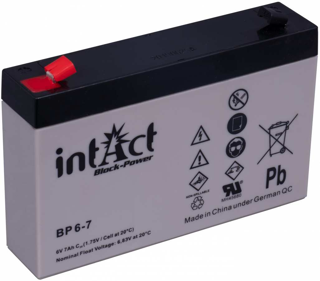 6 V-7 Ah-C20-151 x 34 x 100 mm-1 intakt-Block-Power-BP6-7