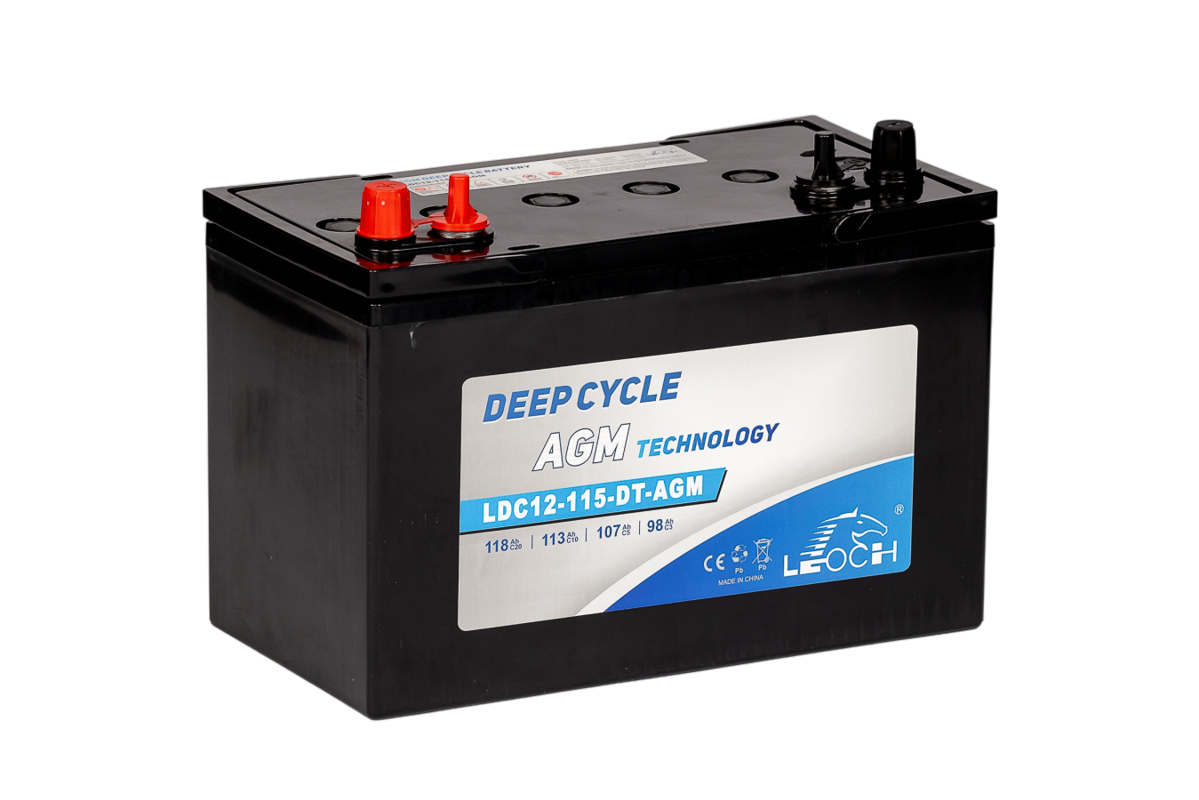 12 V – 192 Ah – C20 – 180 Ah – C10 – 522 x 223 x 224 mm – 0 Leoch – Deep Cycle – LPC12-180