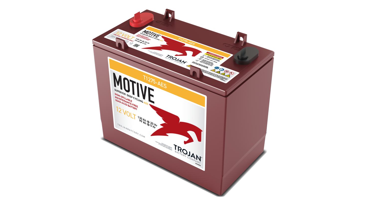 6 V – 163 Ah – C5 – 202 Ah – C20 – 225 Ah – C100 – 262 x 179 x 273 mm – 0 Trojan AES-Serie T105 AES