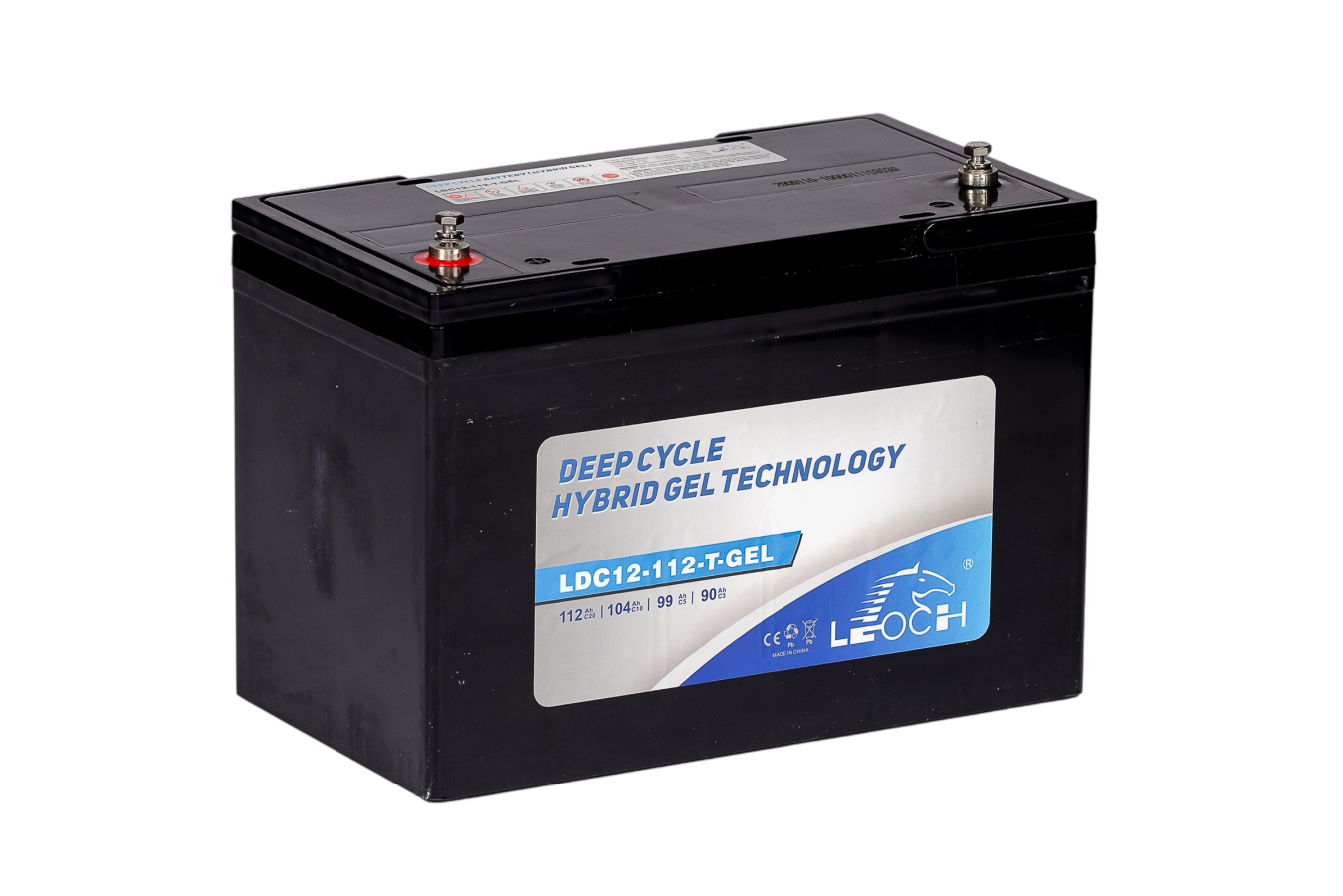 12 V - 112 Ah - C20 - 104 Ah - C10 - 305 x 168 x 207 mm - 1 Leoch Gel Power LDC12-112gel