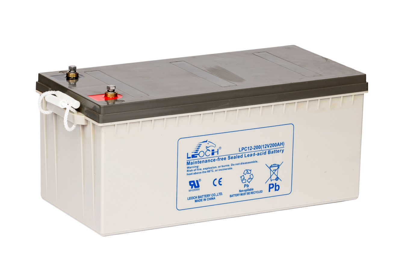 12 V-214 Ah-C20-200 Ah-C10-522 x 240 x 224 mm-0leoch-cycle profond-LPC12-200