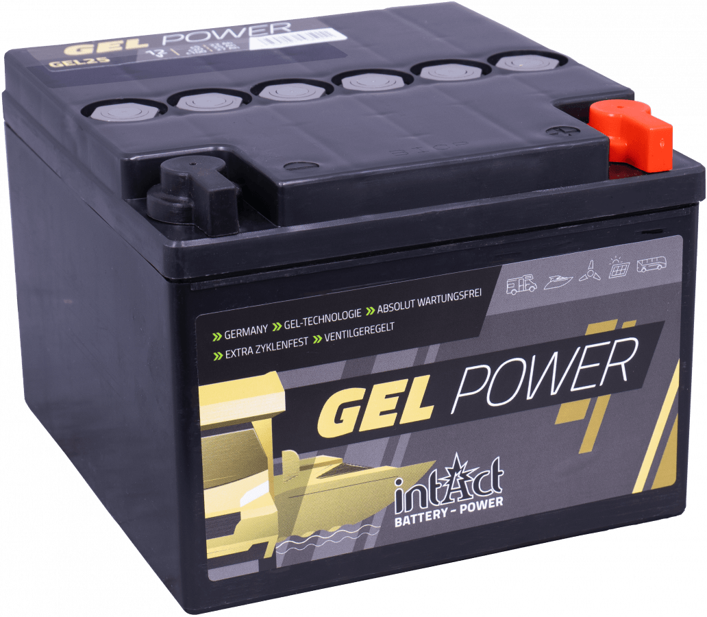 12 V - 22 Ah - C5 - 25 Ah - C20 - 27 Ah - C100 - 167 x 176 x 126 mm - 0 - intact - gel - puissance - gel - 25