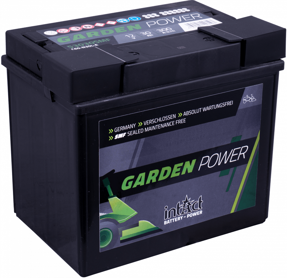 12 V-30 Ah-C20-300 A-186 x 128 x 167 mm-0intact-garden-power-53030smf