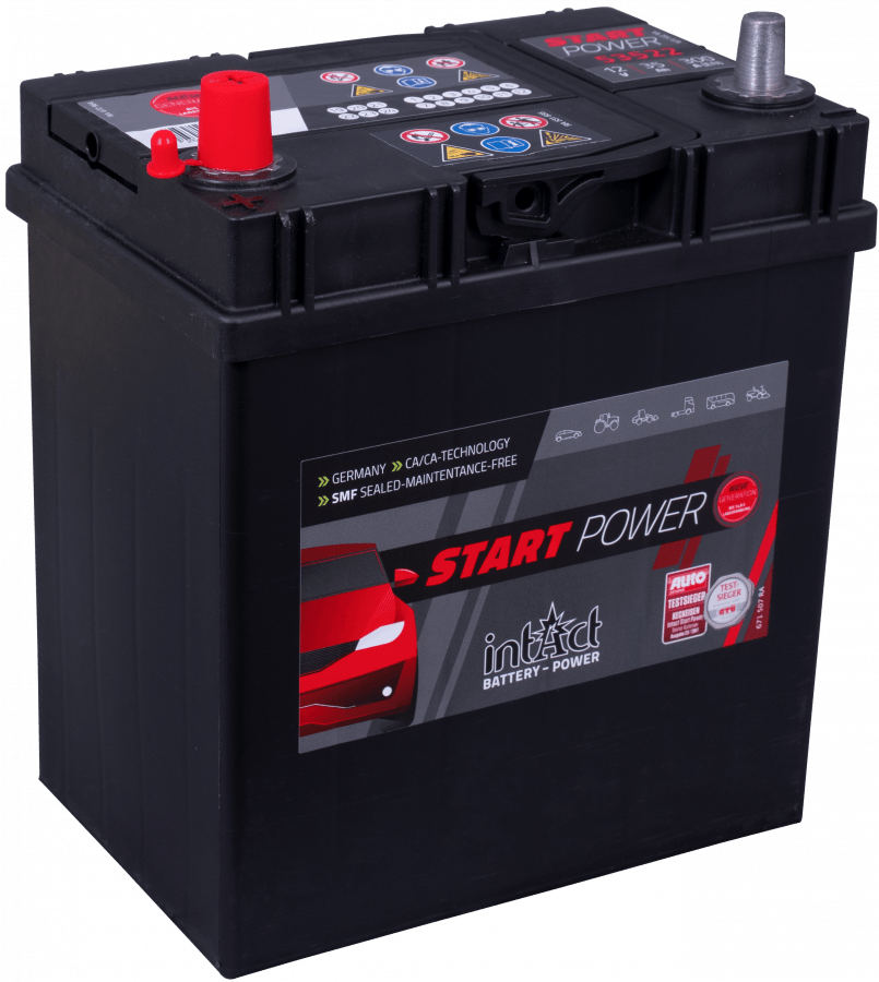 12 V-35 Ah-C20-300 A-187 x 128 x 227 mm-1 intact-démarrage-puissance-nouvelle génération-53522