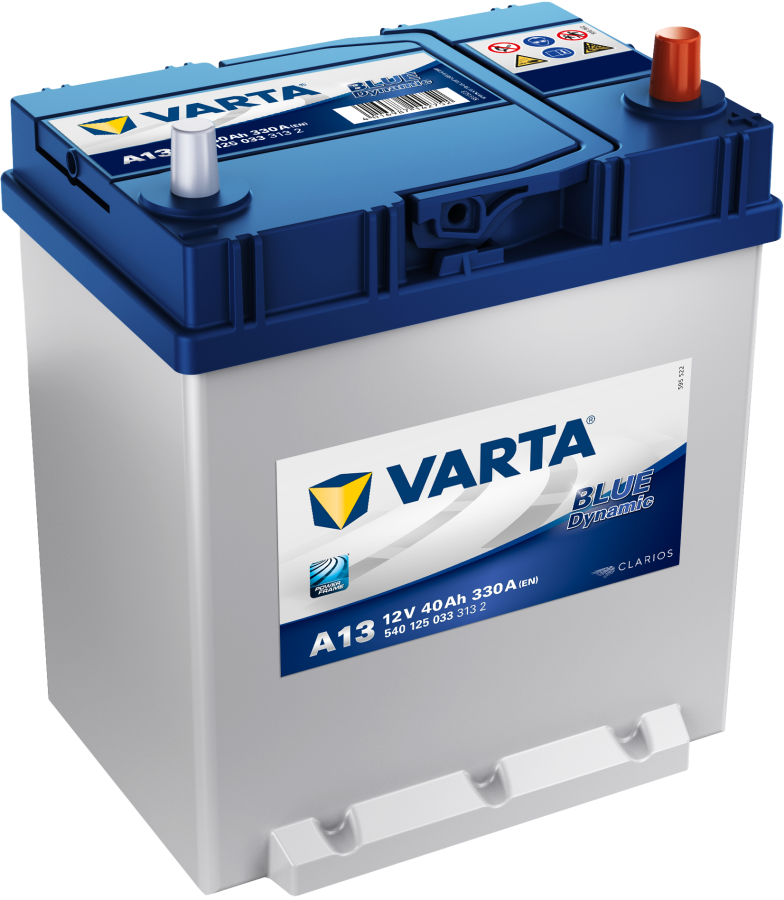 12 V-40 Ah-C20-330 A-187 x 127 x 227 mm-0 Varta-Blue Dynamic-Asia-V540125033-A13
