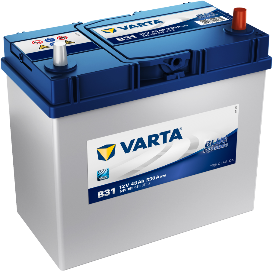 12 V-45 Ah-C20-330 A-237 x 127 x 225 mm-0 Varta-Blue Dynamic-Asia-V545155033-B31