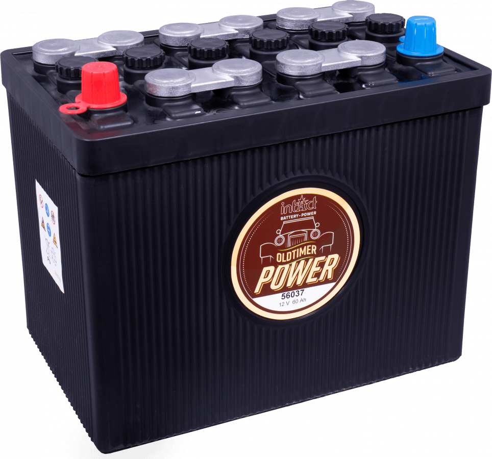 12 V - 60 Ah - C20 - 280 A - 260 x 173 x 225 mm - 1 intact - Oldtimer Power - 56037