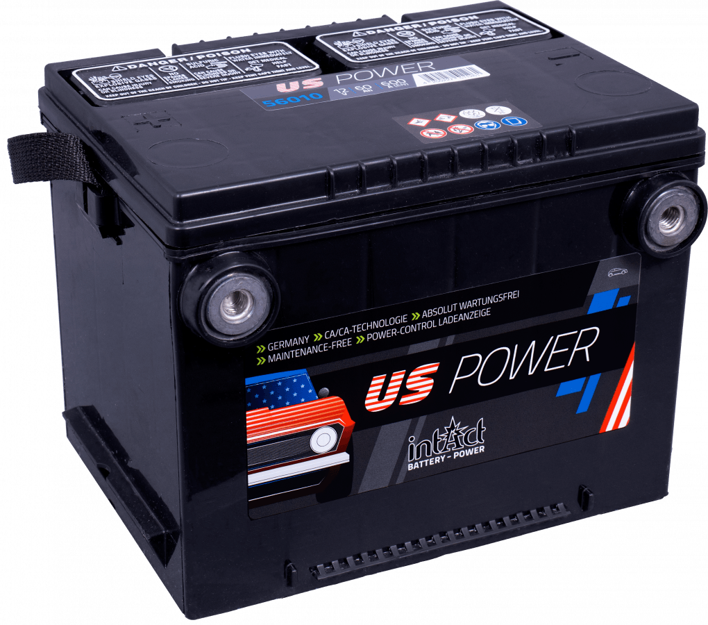 12 V - 60 Ah - C20 - 500 A - 230 x 179 x 186 mm - 1 intact - US Power - 56010