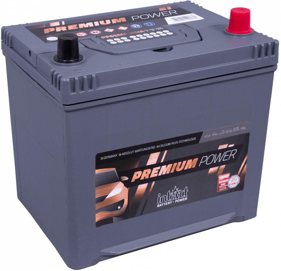 12 V - 65 Ah - C20 - 580 A - 230 x 173 x 222 mm - 0 intact - Premium Power PP65MF - Asie