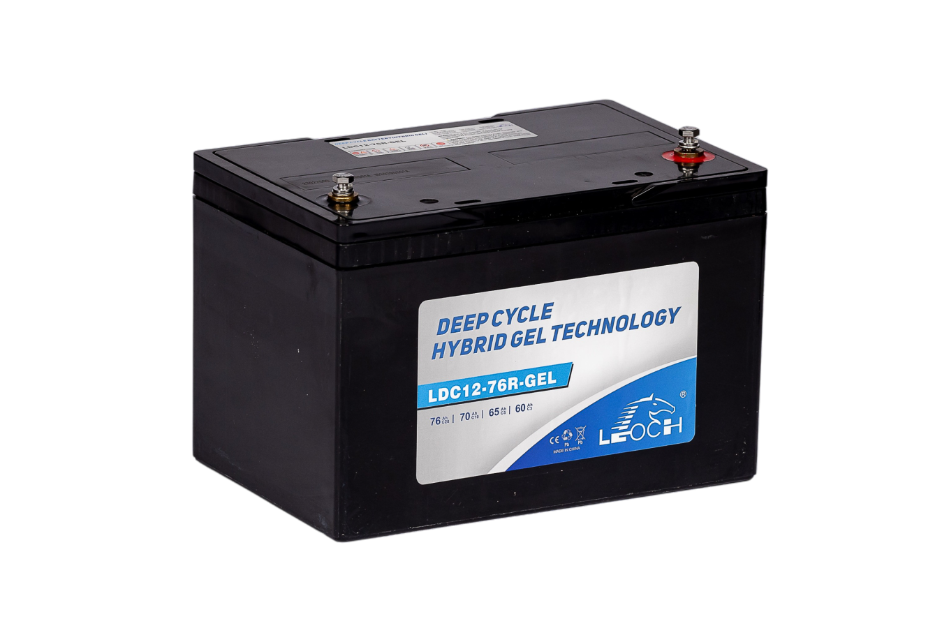 12 V-76 Ah-C20-70 Ah-C10-260 x 168 x 176 mm-0leoch-deep-cycle-power-ldc12-76rgel