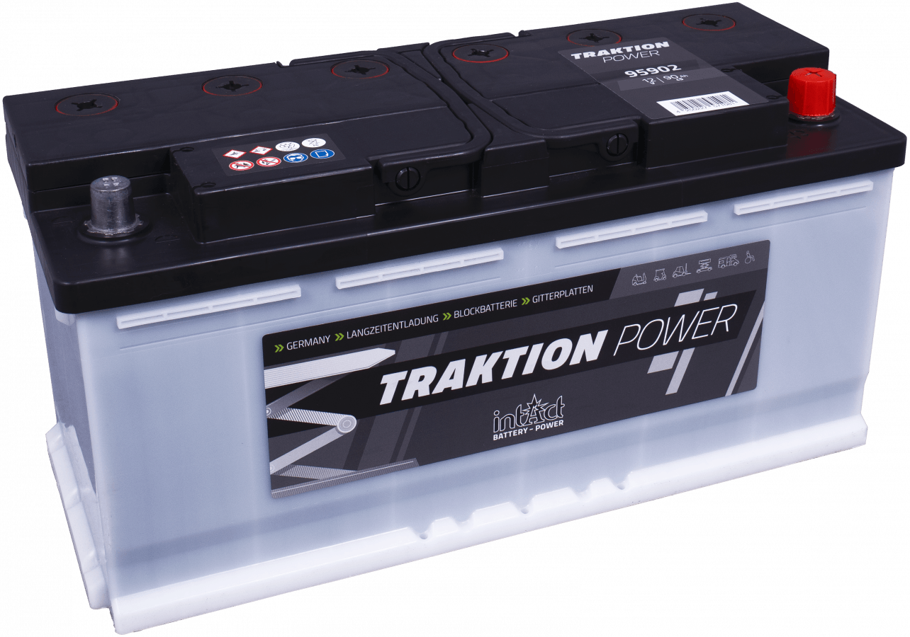 12 V - 90 Ah - C5 - 394 x 175 x 190 mm - 0 intact - traction - puissance - 95902