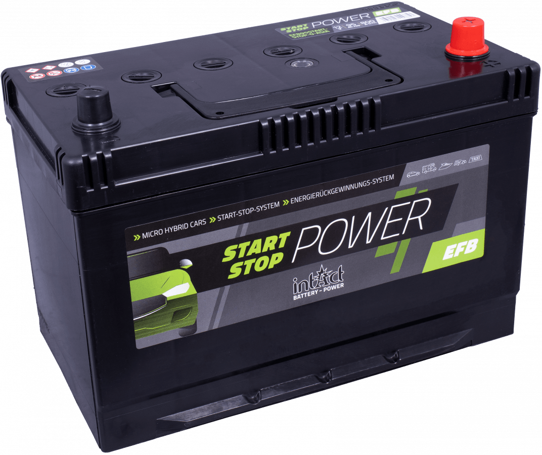 12 V-95 Ah-C20-760 A-302 x 172 x 220 mm-0 intact-démarrage-arrêt-alimentation-EFB95SS-0-Asie